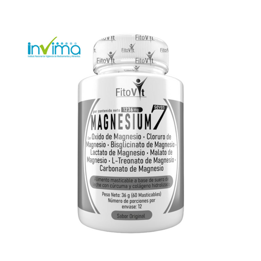 💪 7 Magnesium – 60 masticables | Energía, calma y bienestar en un solo producto